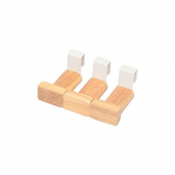 すのこに掛けられる家具 木製フック3個セット N(ナチュラル) KF-103【メーカー直送:代金引換不可:同梱不可】【北海道・沖縄・離島は配達不可】
