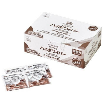 ハクゾウメディカル ハクゾウハイポワイパー 8×8cm 100包入 2600091【メーカー直送：代金引換不可：同梱不可】【北海道・沖縄・離島は配達不可】