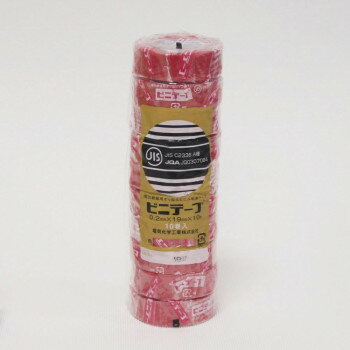 ビニールテープ19×10m/RD 101 19X10M 10P/RD【メーカー直送：代金引換不可：同梱不可】【北海道・沖縄・離島は配達不可】(2.0)