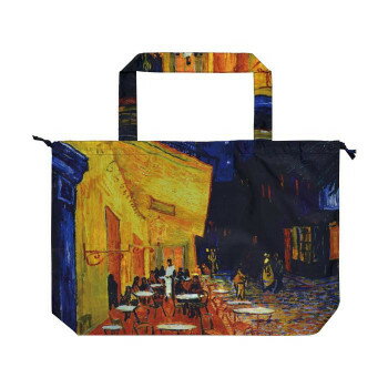 ユーパワー 名画レインバッグカバー ゴッホ「夜のカフェテラス」 AU-01007【メーカー直送:代金引換不可:同梱不可】【北海道・沖縄・離島は配達不可】