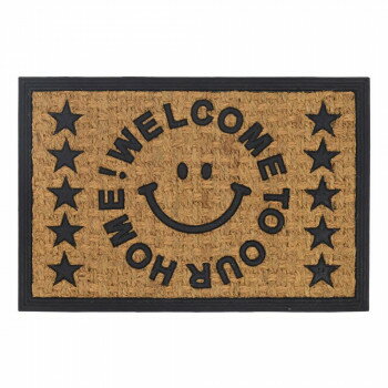 ラバーコイヤーマット ウェルカムスマイル 12619092020【メーカー直送：代金引換不可：同梱不可】【北海道・沖縄・離島は配達不可】