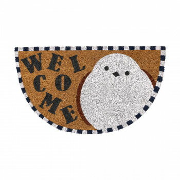 Door Mats - コイヤーマット セミサークル シマエナガ 12624092067【メーカー直送：代金引換不可：同梱不可】【北海道・沖縄・離島は配達不可】