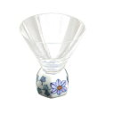 有田焼 華山窯 有田浪漫グラス SAKE GLASS 六角 鉄仙花【メーカー直送:代金引換不可:同梱不可】【北海道・沖縄・離島は配達不可】