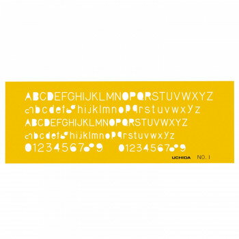 テンプレート　NO1　英字・数字　1-843-1001【配送方法:メール便/同梱不可/代引不可/日時指定不可】【北海道・沖縄・離島は配達不可】