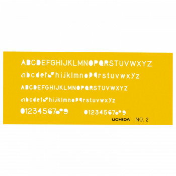 テンプレート　NO2　英字・数字　1-843-1002【配送方法:メール便/同梱不可/代引不可/日時指定不可】【北海道・沖縄・離島は配達不可】