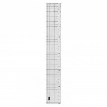 端目盛り定規　方眼　30cm×3mm　7-460-0013【メーカー直送：代金引換不可：同梱不可】【北海道・沖縄・離島は配達不可】