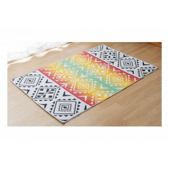 日本製 洗えるレジャーシート エスニック 約87×140cm カラフル 2127340【メーカー直送：代金引換不可：同梱不可】【北海道・沖縄・離島は配達不可】