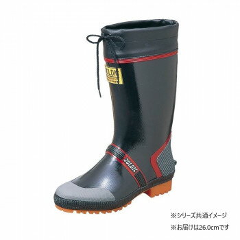 福山ゴム工業 長靴　ジョルディック DX-2　26.0cmブラック AA14700【メーカー直送：代金引換不可：同梱..