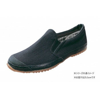 福山ゴム工業　作業靴　 トラサン　25.5cmブラック EE42200【メーカー直送：代金引換不可：同梱不可】..