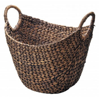 ウォーターヒヤシンス バスケット 42cm ダークブラウン HC-010DBR【メーカー直送：代金引換不可：同梱..