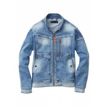 樂天商城 - 桑和 1682-00 長袖ブルゾン Sサイズ ライトインディゴ(556) G.G.【メーカー直送：代金引換不可：同梱不可】【北海道・沖縄・離島は配達不可】