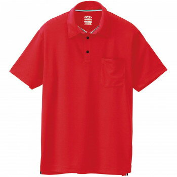 桑和 50137 半袖ポロシャツ(胸ポケット付き) 4Lサイズ レッド(43) Absolute GEAR【メーカー直送：代金引換不可：同梱不可】【北海道・沖縄・離島は配達不可】