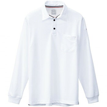 桑和 50130 長袖ポロシャツ(胸ポケット付き) 6Lサイズ ホワイト(0) Absolute GEAR【メーカー直送：代金引換不可：同梱不可】【北海道・沖縄・離島は配達不可】