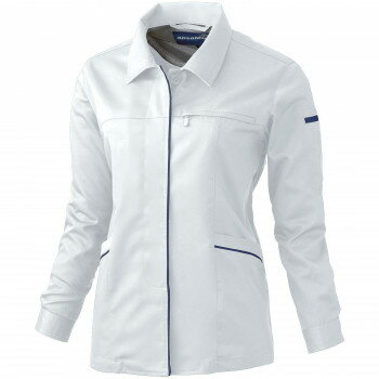 Long-Sleeved - 桑和 612 レディース長袖スモック Mサイズ シルバーグレー(22) Absolute GEAR【メーカー直送：代金引換不可：同梱不可】【北海道・沖縄・離島は配達不可】