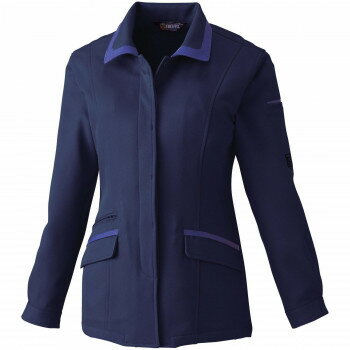 Long-Sleeved - 桑和 EC9222 レディース長袖スモック LLサイズ ネイビー(1) SOWA【メーカー直送：代金引換不可：同梱不可】【北海道・沖縄・離島は配達不可】