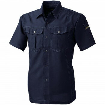 桑和 977 半袖シャツ Lサイズ ネイビー(1) Absolute GEAR【メーカー直送：代金引換不可：同梱不可】【北海道・沖縄・離島は配達不可】