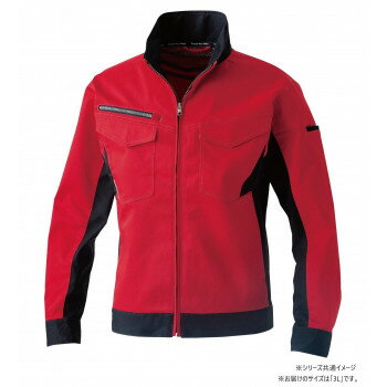 桑和 3472-00　長袖ブルゾン 3Lサイズ レッド(43) SOWA【メーカー直送：代金引換不可：同梱不可】【北海道・沖縄・離島は配達不可】(4)