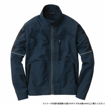 桑和 8018-10 長袖ブルゾン 4Lサイズ ネイビー(1)【メーカー直送：代金引換不可：同梱不可】【北海道・沖縄・離島は配達不可】