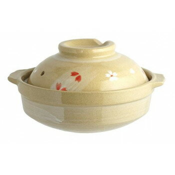 リビング 花さくら 浅型土鍋 17cm【メーカー直送：代金引換不可：同梱不可】【北海道・沖縄・離島は配達不可】