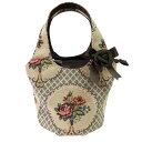 優美社 6014-00 ゴブラン織(ごぶらんおり) ハンドバッグ ベージュ【メーカー直送:代金引換不可:同梱不可】【北海道・沖縄・離島は配達不可】