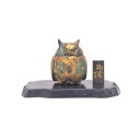 日本香堂 香炉 福籠(梟)敷台付(鉄製) 高岡銅器 79706【メーカー直送:代金引換不可:同梱不可】【北海道・沖縄・離島は配達不可】