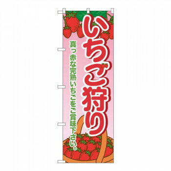 Gのぼり SNB-1429 いちご狩り【配送方法:メール便/同梱不可/代引不可/日時指定不可】【北海道・沖縄・離島は配達不可】