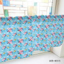 カフェカーテン ハイビスカス 1000×450mm 水色・40513【メーカー直送:代金引換不可:同梱不可】【北海道・沖縄・離島は配達不可】(3)