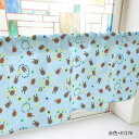 カフェカーテン カブトムシ クワガタ セミ 800×450mm 水色・41376【メーカー直送:代金引換不可:同梱不可】【北海道・沖縄・離島は配達不可】
