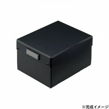 LIHIT LAB.(リヒトラブ)　Roomy　折りたたみボックス　コミックスサイズ　ブラック　A-