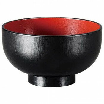 福井クラフト 110耐熱木調汁椀 黒内朱塗り 30004520【メーカー直送：代金引換不可：同梱不可】【北海道・沖縄・離島は配達不可】