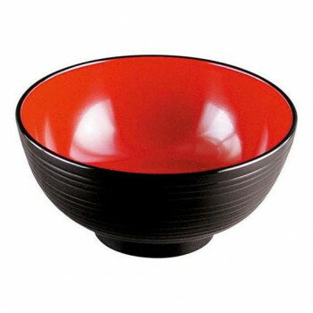 福井クラフト A6寸千筋丼 黒内朱 33101460【メーカー直送：代金引換不可：同梱不可】【北海道・沖縄・離島は配達不可】