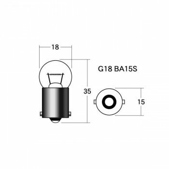 M＆Hマツシマ　白熱電球(1個入) 12v10w G18 BA15S イエロー 1P5108 YE【メーカー直送：代金引換不可：同梱不可】【北海道・沖縄・離島は配達不可】