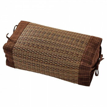 い草小枕　南風(なんぷう)　ブラウン　30×17×11cm　81848709【メーカー直送：代金引換不可：同梱不可】【北海道・沖縄・離島は配達不可】