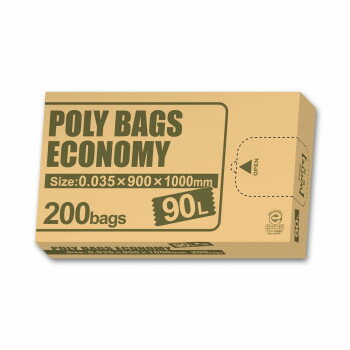 オルディ ポリバッグエコノミー BOX 90L 0.035mm 乳白半透明 200P 000040303【メーカー直送：代金引換不可：同梱不可】【北海道・沖縄・離島は配達不可】