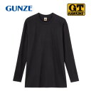 グンゼ Tシャツ G.T.HAWKINS クルーネック 長袖 2枚組 ブラック LL HK10082【メーカー直送:代金引換不可:同梱不可】【北海道・沖縄・離島は配達不可】(4)