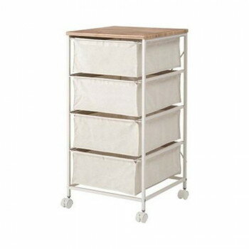 東谷 キャンバスチェスト4段 ホワイト MIP-378【メーカー直送：代金引換不可：同梱不可】【北海道・沖縄・離島は配達不可】