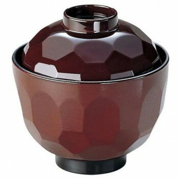 福井クラフト　無地亀甲小吸椀(蓋親)　溜内朱 35000010【メーカー直送：代金引換不可：同梱不可】【北海道・沖縄・離島は配達不可】