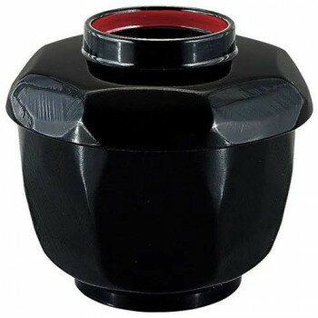 Rakuten - 福井クラフト TA荒彫亀甲飯器黒蓋高台内朱 33102310【メーカー直送：代金引換不可：同梱不可】【北海道・沖縄・離島は配達不可】