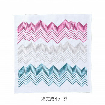 Sashiko Textile lab　花ふきんキット　刺し子キット　Peaks(白)　SK457【配送方法:メール便/同梱不可/代引不可/日時指定不可】【北海道・沖縄・離島は配達不可】