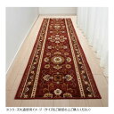 アラベスク 廊下敷きマット(抗菌防臭 吸水速乾) 日本製 80×180cm エンジ【メーカー直送:代金引換不可:同梱不可】【北海道・沖縄・離島は配達不可】(3)