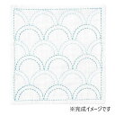 オリムパス 刺し子のハンカチ キット 青海波 HK-3【メーカー直送:代金引換不可:同梱不可】【北海道・沖縄・離島は配達不可】