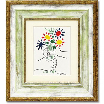 ユーパワー ミュージアム シリーズ アートフレーム ピカソ 「ブーケ」 MW-05034【メーカー直送：代金引換不可：同梱不可】【北海道・沖縄・離島は配達不可】