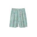 ショートパンツ ストライプブロックプリント ミントブルー 11725007082【メーカー直送:代金引換不可:同梱不可】【北海道・沖縄・離島は配達不可】