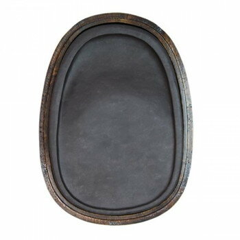 麻子坑端渓硯 楕円 五吋・HM65【メーカー直送：代金引換不可：同梱不可】【北海道・沖縄・離島は配達不可】