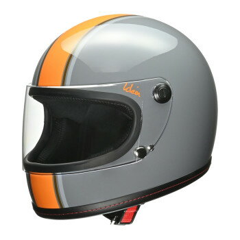 リード工業 Klein クライン レトロフルフェイスヘルメット レディース M(57-58cm未満) グレー×オレンジ..