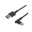 USB充電&同期ケーブル 1.2m A-C ブラック L字 AJ-608【メーカー直送:代金引換不可:同梱不可】【北海道・沖縄・離島は配達不可】