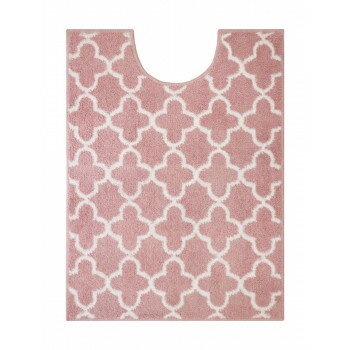 オカトー　モロッカン　ロングトイレマット　80×60cm　ピンク【メーカー直送：代金引換不可：同梱不可..