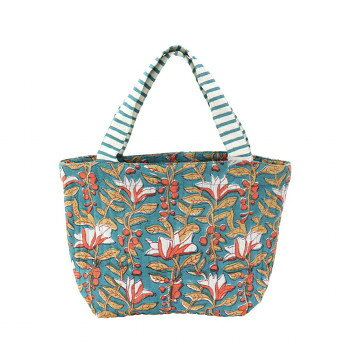 キルトミニト-ト カリーノブロックプリント ターコイズ 11725750530【メーカー直送：代金引換不可：同梱不可】【北海道・沖縄・離島は配達不可】