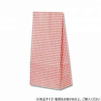 シモジマ HEIKO(ヘイコー) 004041800 角底袋 No.8 ギンガムミニ 赤 100枚【メーカー直送：代金引換不可：同梱不可】【北海道・沖縄・離島は配達不可】