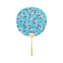 日本製(MADE IN JAPAN) うちわ 夏祭り (青) 2639【メーカー直送:代金引換不可:同梱不可】【北海道・沖縄・離島は配達不可】